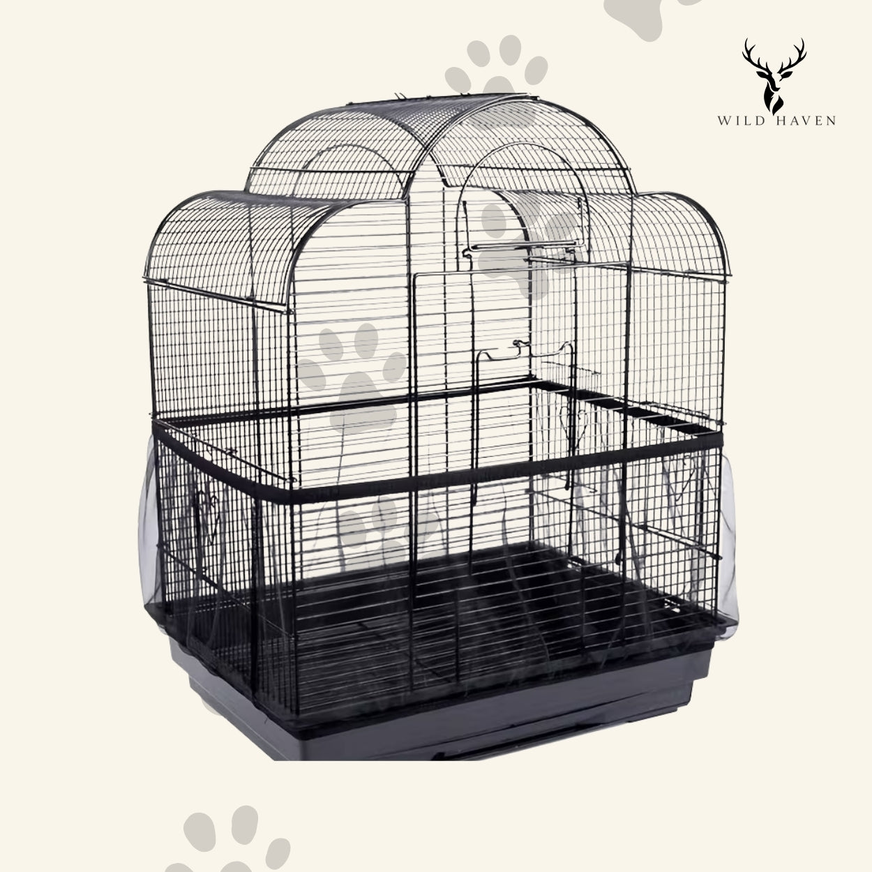 Haven Bird Cage Seed Guard Skirt, Breathable Mesh Seed and Feather Catcher Apron