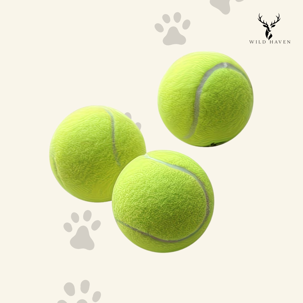 Haven Tennis Ball 12 Pack, High-Bounce Dog Fetch Balls for All Breed Sizes