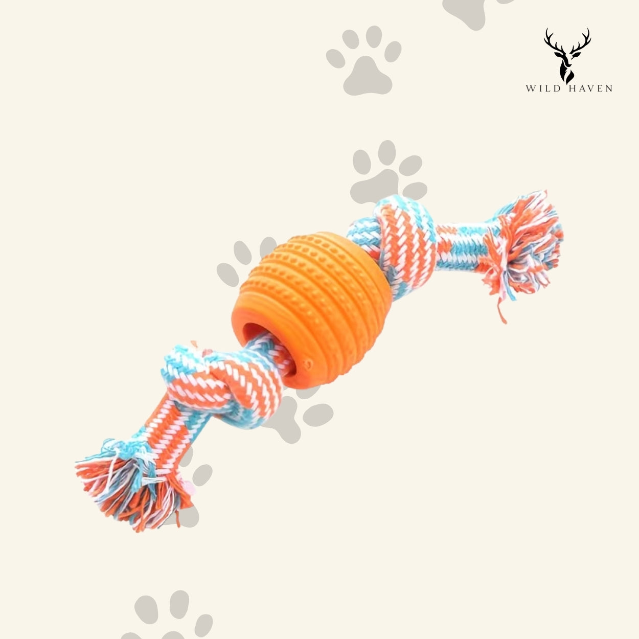 Haven Dog Rope Knot Toy, Braided Cotton Tug and Chew Toy for Dogs
