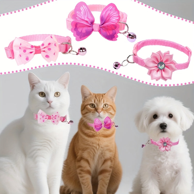 Haven Cat Bow Tie Collar Set 3-Pack Floral with Bell