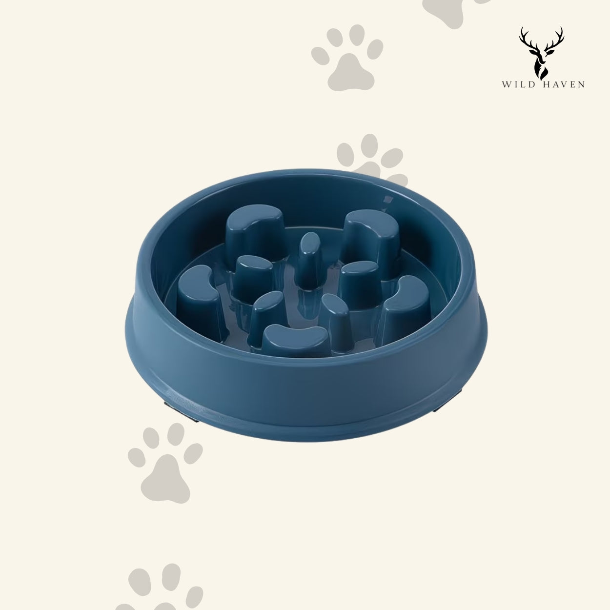 Haven Dog Slow Feeder Bowl Set, Anti-Bloat Raised Ridge Feeding and Water Bowl Set for Dogs
