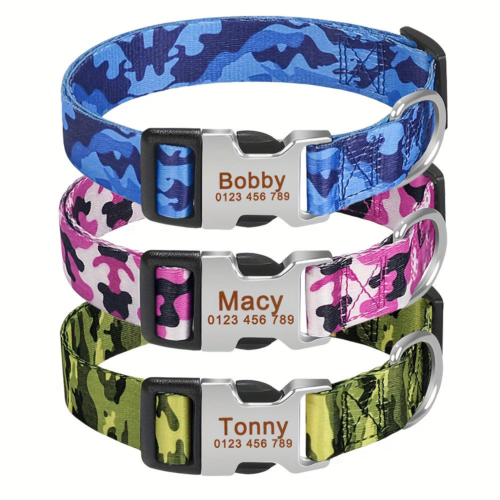 Haven Dog Fabric Collar with Name Tag Slot Patterned