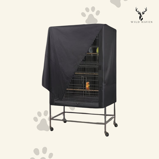 Haven Bird Cage Cover, Breathable Mesh Night Cover for Budgies, Parrots, and Canaries