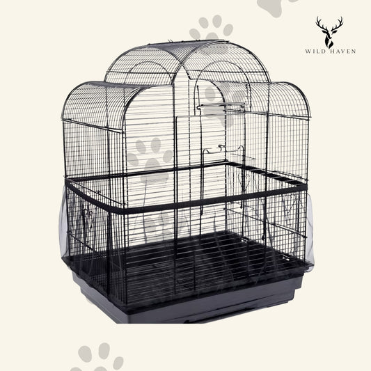 Haven Bird Cage Seed Guard Skirt, Breathable Mesh Seed and Feather Catcher Apron