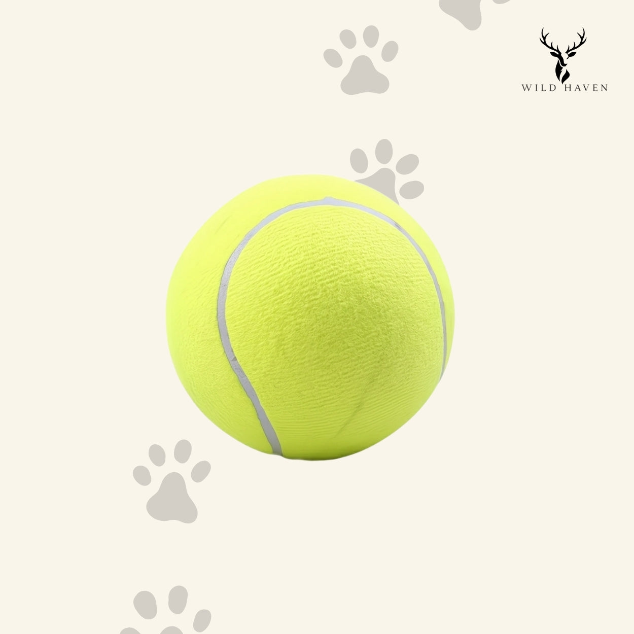 Haven Giant Tennis Ball, 24cm Oversized Fetch Ball for Large and Giant Dog Breeds
