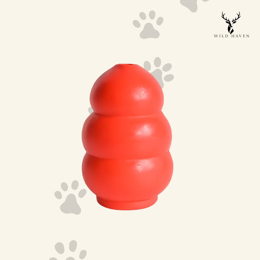 Haven Dog Treat Dispenser Toy, Hollow Rubber Interactive Food Feeder Ball for Mental Stimulation