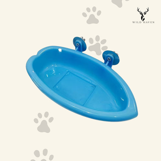 Haven Bird Bath Tub, Clip-On Hanging Bathing Bowl for Budgies, Canaries, and Small Parrots