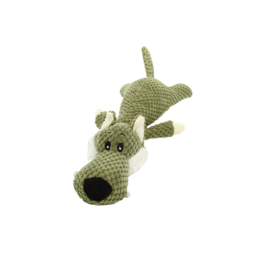 Haven Squeaky Wolf Dog Toy