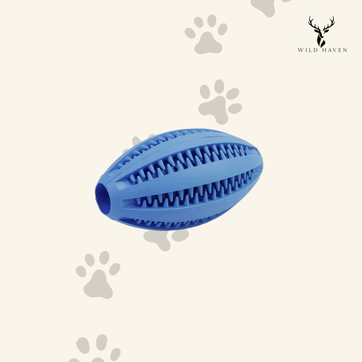 Haven Spiky Fetch Ball, Rubber Dental Chew and Treat Dispenser Toy for Dogs