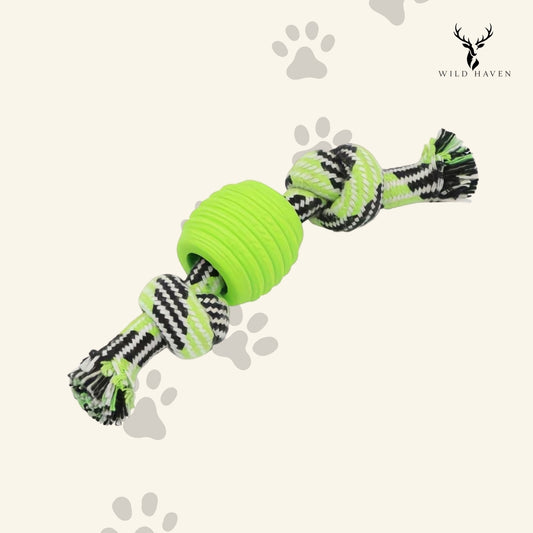 Haven Dog Rope Knot Toy, Braided Cotton Tug and Chew Toy for Dogs