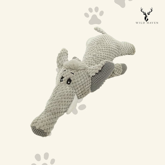Haven Squeaky Elephant Dog Toy, Large Reinforced Plush Toy for Dogs that Love Big Toys