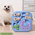 Haven Puzzle Ball Toy - interactive slow feeder treat dispenser for dogs and cats in blue