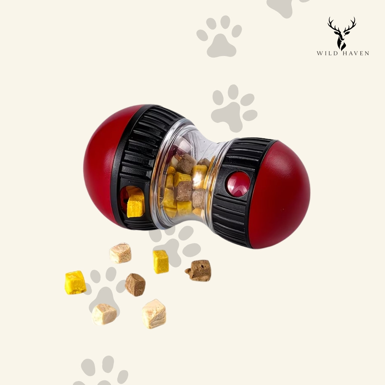 Haven Rolling Treat Ball, Rotating Slow Feeder and Enrichment Toy for Dogs