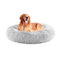 Haven Calming Donut Bed in Coffee - ultra-soft plush pet bed for dogs and cats