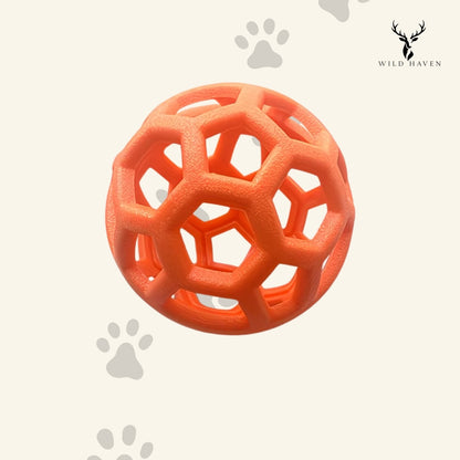 Haven Dog Hollow Treat Ball, TPR Rubber Interactive Molar and Enrichment Toy for Small and Medium Dogs
