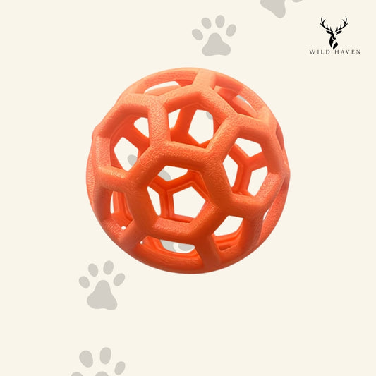 Haven Dog Hollow Treat Ball, TPR Rubber Interactive Enrichment and Molar Toy for Dogs