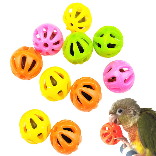 Haven Bird Bell Ball Foot Toys 10-Pack Colourful