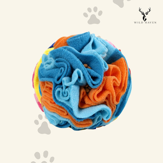 Haven Dog Snuffle Ball, Fabric Foraging Toy for Natural Nose Work and Mental Stimulation
