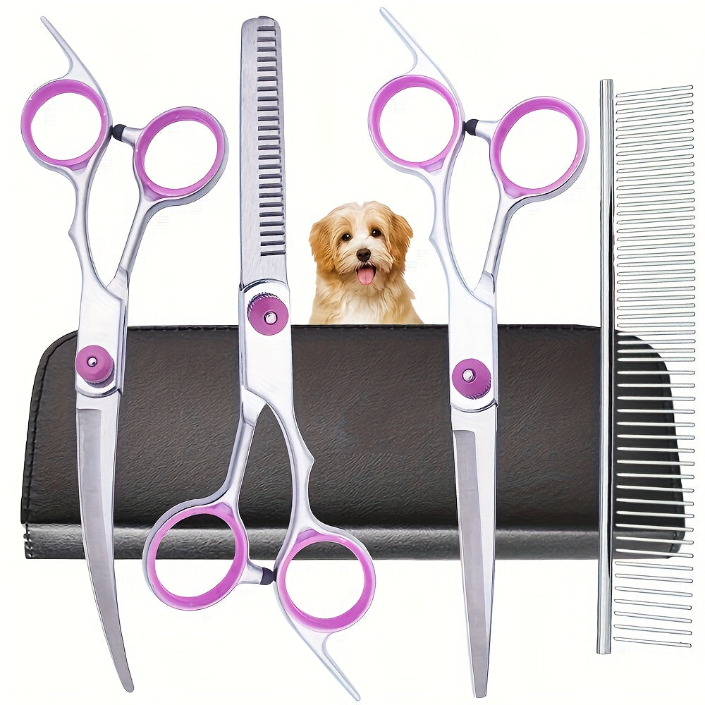 Haven Cat Dog Grooming Scissors 5-in-1 Professional Set with Comb