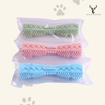 Haven Dog Molar Stick Toothbrush Toy, Soft Rubber Dental Chew for Teething Small Breed Dogs