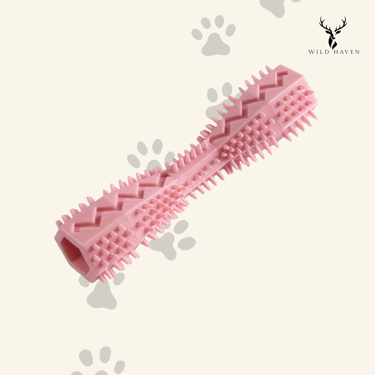 Haven Dog Molar Stick Toothbrush Toy, Soft Rubber Dental Chew for Teething Small Breed Dogs