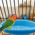 Haven Bird Bath Tub Clip-On Cage Bathing Bowl Blue