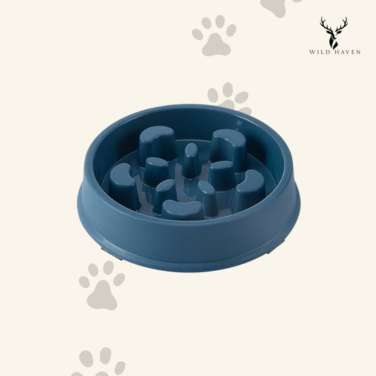 Haven Dog Slow Feeder Bowl Set, Anti-Bloat Raised Ridge Feeding and Water Bowl Set for Dogs
