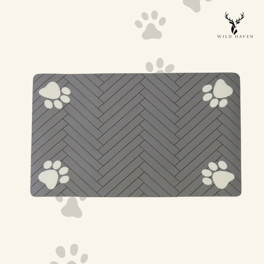 Haven Cat Diatomite Feeding Mat, Quick-Dry Non-Slip Stone Placemat for Food and Water Bowls