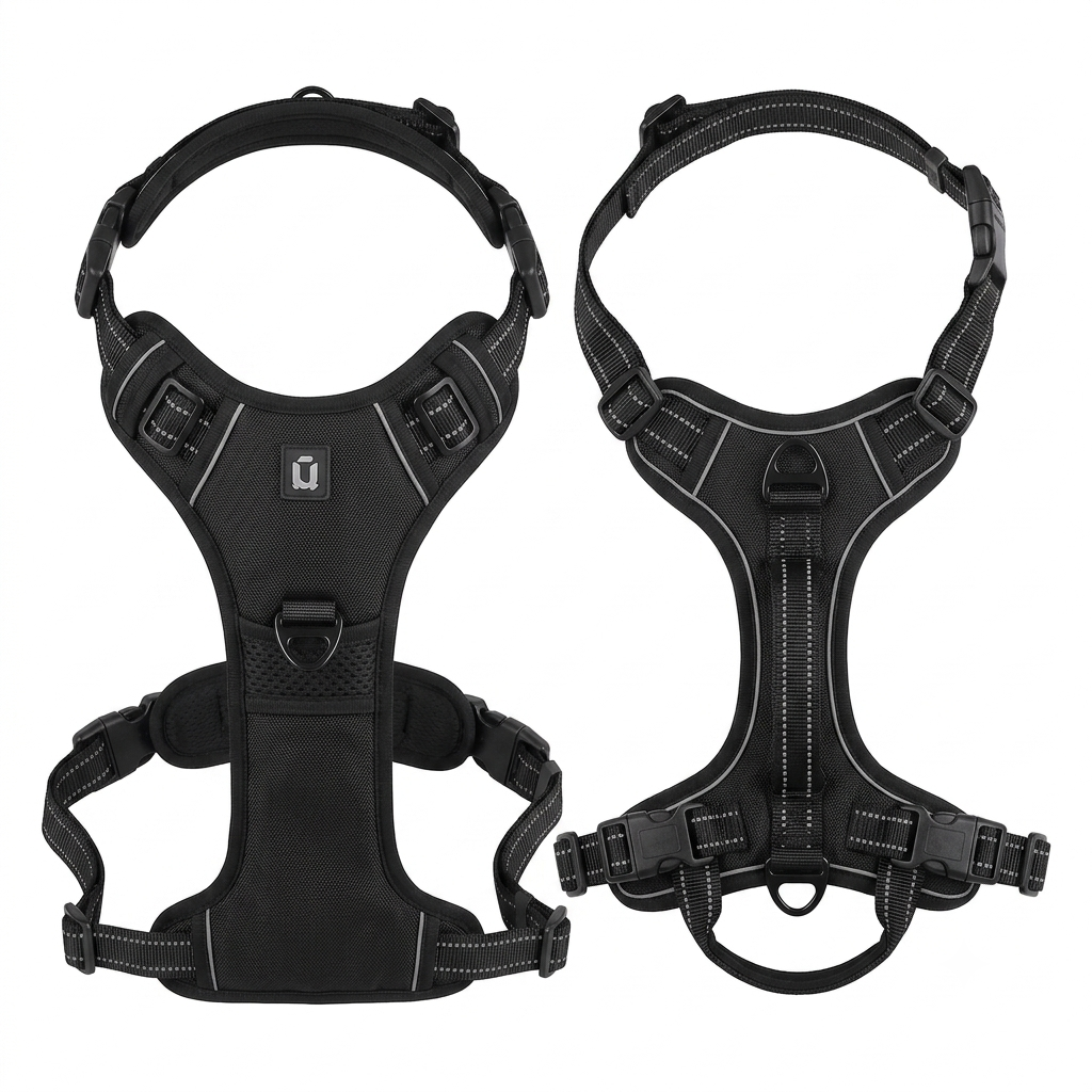 Haven Dog Anti-Pull Harness with Handle, Padded Reflective Vest with Top Control Grip