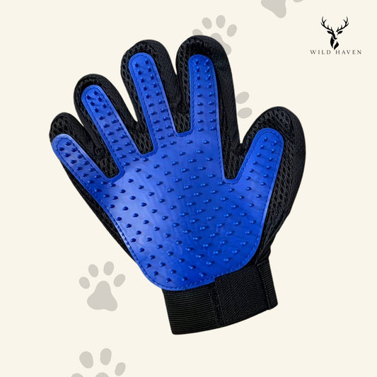 Haven Dog Deshedding Grooming Glove, Silicone Fur Removal and Massage Brush for Dogs and Cats