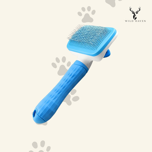 Haven Dog Self-Cleaning Slicker Brush, One-Click Fur Remover for All Coat Types