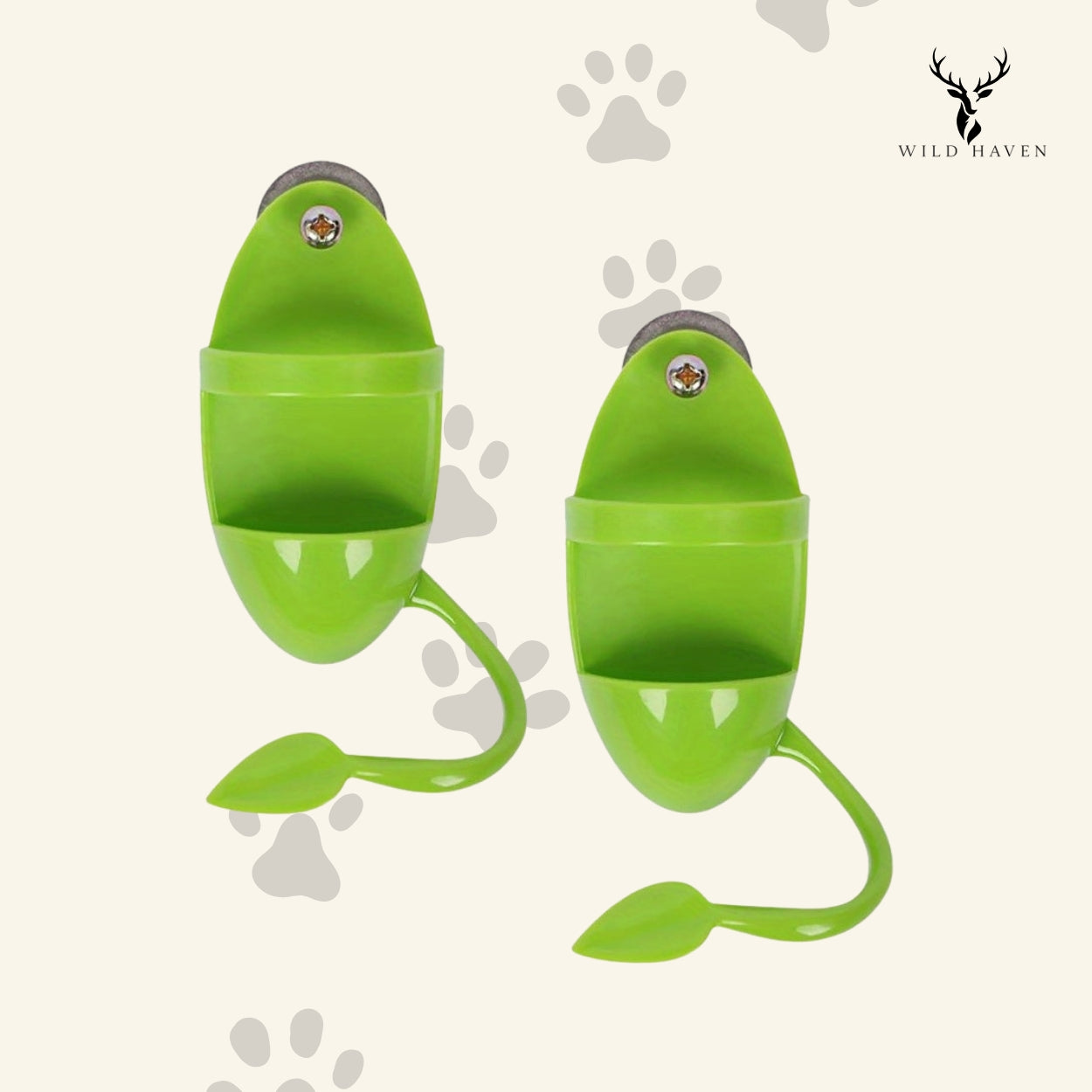 Haven Bird Cuttlebone Holder, 2-Pack Clip-On Cage Feeding Rack for Cuttlebone, Millet, and Vegetables
