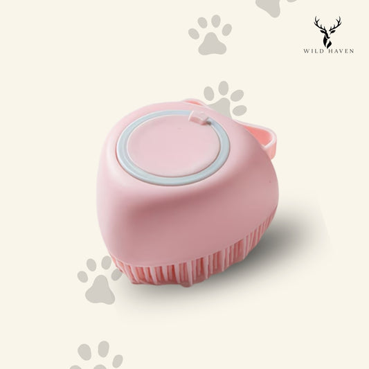 Haven Dog Bath Brush, Silicone Shampoo Scrubber and Skin Massage Tool for Bath Time
