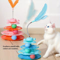 Haven Cat Feather Carousel Track Ball Toy Rotating Interactive